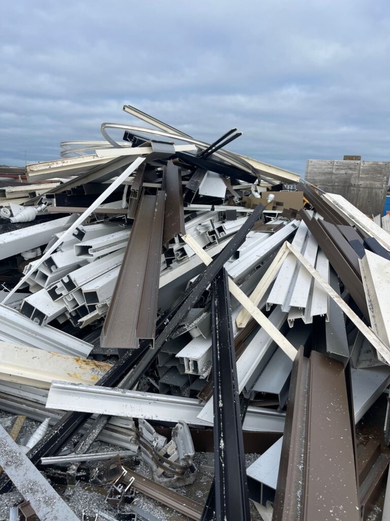 Pile of Aluminium Extrusion Scrap